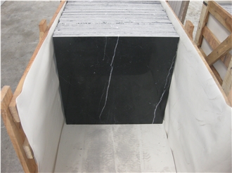 High Quality Black Marble Nero Marquina Tiles