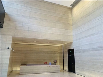 Silver Travertine Wall Tiles For Office Building