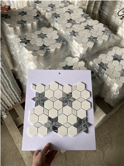 Guangxi White Marble Mosaic Tiles