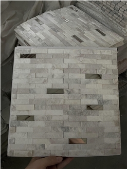 Natural Grey Marble Mosaic Tiles For Bathroom