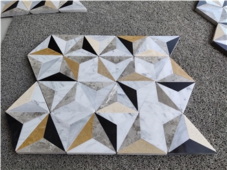 New Design Natural Gold Marble Mosaic Tiles