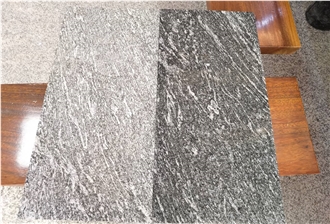 Snow Grey Granite Slabs Polished Flamed