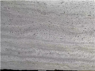 Brushed Persian Silver Travertine Slabs For Wall Facade