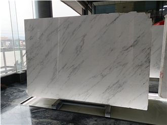 Oriental White Marble Slabs Asian Statuary For Bathroom Wall