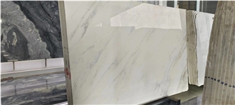 Oriental White Marble Slabs Asian Statuary For Bathroom Wall