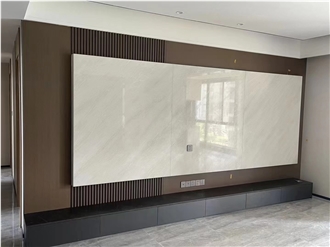 Namibian White Rhino Marble Slab With Backlict Wall Tiles