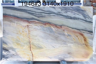 Rainbow Impression Golden Marble Slabs