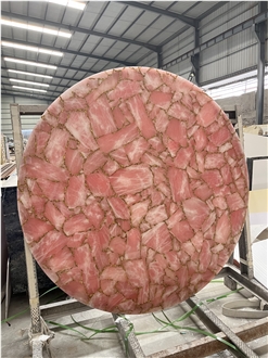 Pink Semipreciou Stone  Gemstone Slabs