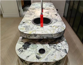 Ice Green Marble For Kitchen Countertop Home Decor Products