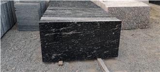 Markino Black Granite Cut-To-Size Polished Slabs.