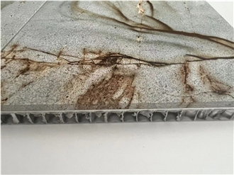 Blue Marine Quartzite Laminated Backed  Honeycomb Panels