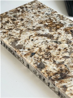Typhoon Gold Granite Tile Laminated Backing Honeycomb Panels