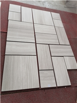 White Wood Marble Tiles Flooring