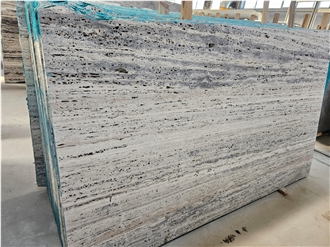 Iran Silver Travertine Slabs - 22085