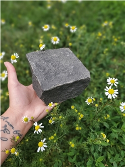 Ukrainian Basalt Black Moon, Split  Cubes