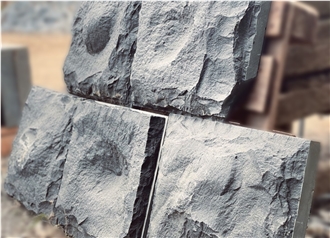 Ukrainian Basalt Black Moon Split Exterior Wall Stone