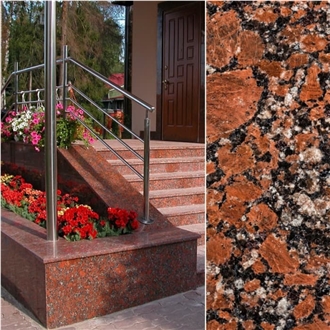Ukrainian Granite Red Crystal Kerbstone