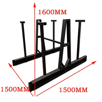 H Steel A Frame Storage Racks With Safety Pole Double Sided