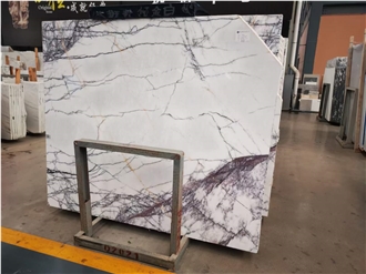 Milas White Lilac Marble Slabs For Home Decoration Designs