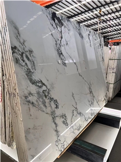 China Calacatta Marble Slabs Honed For Indoor Design