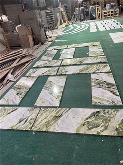 China Green Marble Wall Tiles For Interior Project