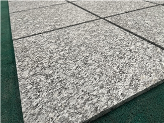 China Sea Wave Flower Granite Tiles Flamed For Floor
