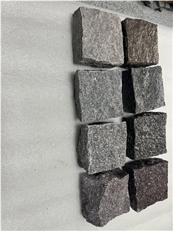 Porphyry Floor Paving Tiles Natural Split  Cubes Stone