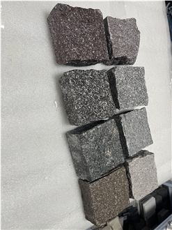 Porphyry Floor Paving Tiles Natural Split  Cubes Stone