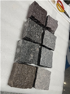 Porphyry Floor Paving Tiles Natural Split  Cubes Stone