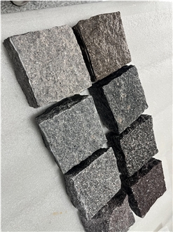 Porphyry Floor Paving Tiles Natural Split  Cubes Stone