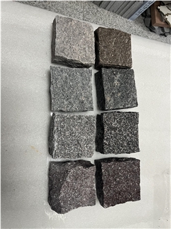 Porphyry Floor Paving Tiles Natural Split  Cubes Stone