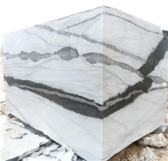 Panda White Marble- Black Swan Marble Blocks