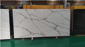 Artificial Stone Calacatta White Quartz Slabs