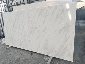New White Quartz Artificial Stone Slabs
