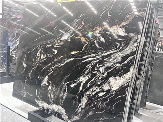 Brazil Cosmic Gold Granite Black Gold Titanium Granite Slabs