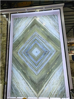 Brazil Crystal Blue - Calcite Blue Extra Marble Translucent Slab Tiles