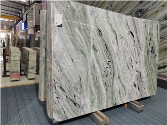 China Green Shangri La Jade Marble Slabs For Wall And Floor