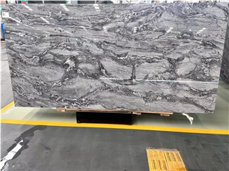 Custom Wave Gray Marble For Home Decoration Slabs Tiles
