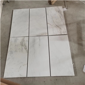Glorious White Marble Stone Slab For Interior Floor Tiles
