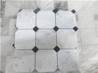 High Quality Bianco Carrara White Marble Wall Mosaic Tiles