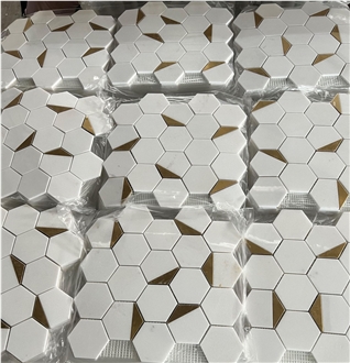 Hot Sale White Marble Hexagon Mosaic Tiles