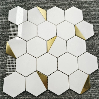 Hot Sales White Marble Hexagon Mosaic Tiles