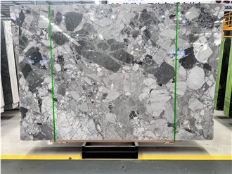 Oreo Grey Marble Slabs For Flooring Use