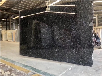 Polished Angola Black Granite Slabs For Floor Wall Project