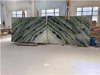 Shangri La Jade Green Marble Slab Floor Tile