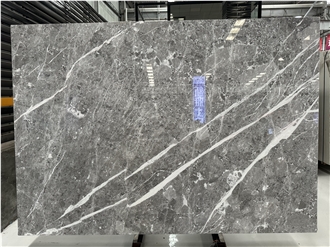 Athena Grey Marble Natural With White Veins Slabs Tiles