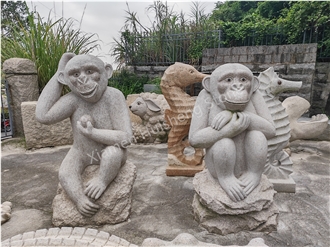 Gray Granite Animal Garden Statue