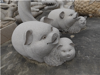 Gray Granite Animal Sculpture