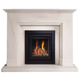 Modern Design White Limestone Fireplace Surround