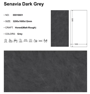 Senavia Dark Grey Sintered Stone Slabs